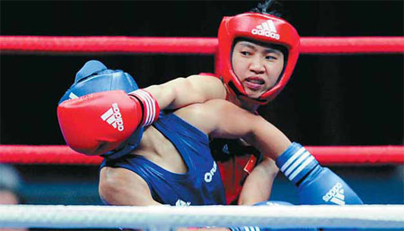 Now, for the first time ever: women hitting each other