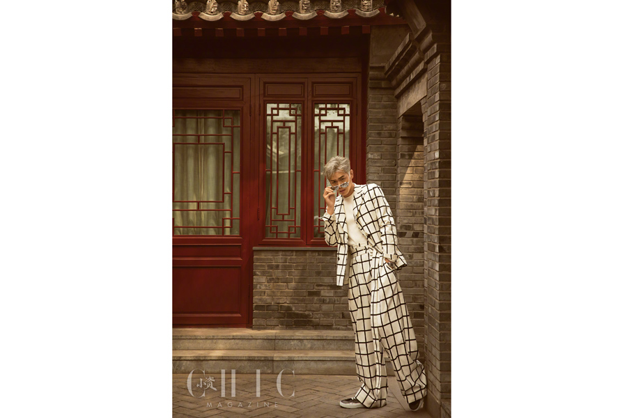 Actor Zhang Ruoyun poses for fashion magazine