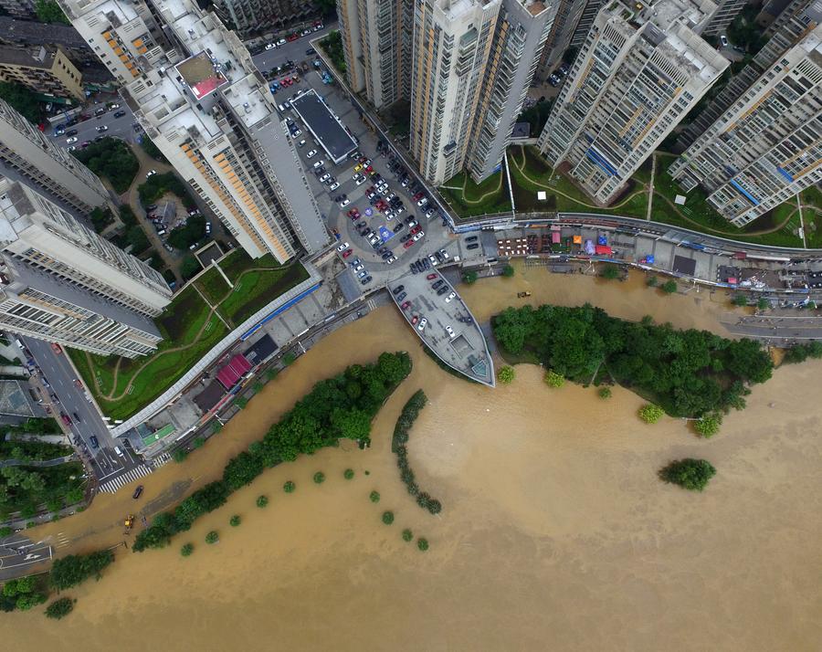Liujiang River in south China sees 2nd flood peak this year
