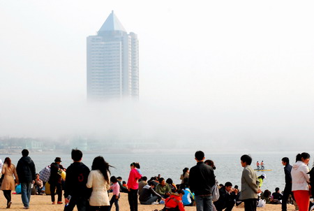 Fog weaves a maritime fairyland