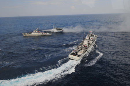 Drill conducted for sea territory protection