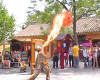 Man spits 7-meter fireball using aviation fuel