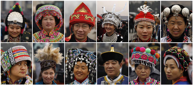 Ethnic group delegates attend NPC