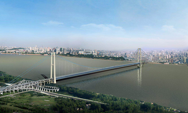 Double-deck bridge on Yangtze achieves milestone
