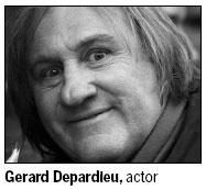 Putin grants citizenship to French film star