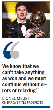 Messi keeps title talk off agenda