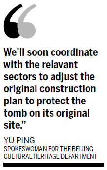 Project may be redesigned around tomb