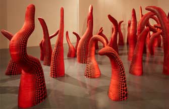 Crystal paperweights shows miniature world