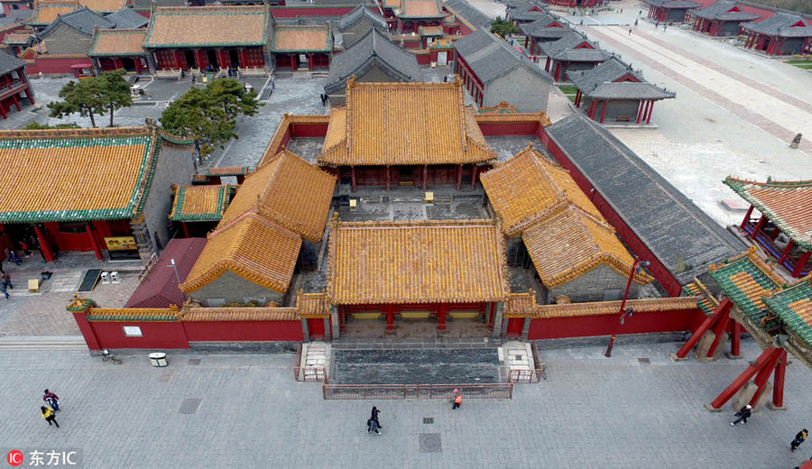 Aerial photos reveal Shenyang Imperial Palace after renovation