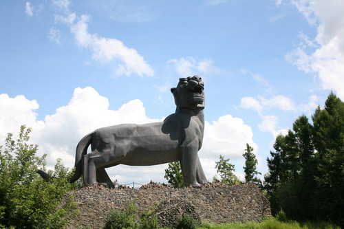 網(wǎng)絡(luò)媒體龍江行采訪團(tuán)游覽虎頭鎮(zhèn)“天下第一虎”