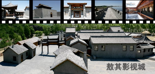 全國(guó)網(wǎng)絡(luò)媒體龍江行記者團(tuán)參觀敖其灣影視城