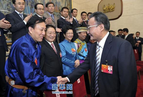 吳邦國(guó)參加青海代表團(tuán)審議