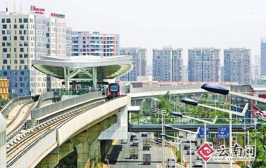 昆明地鐵開到呈貢 1、2號線列車首發(fā)