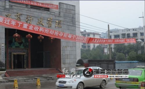 張家界街頭現(xiàn)標(biāo)語:重金收購嫌犯貨到付款(圖)