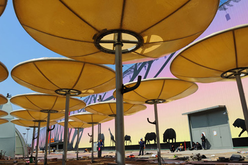 世博展館進入最后裝飾布展階段