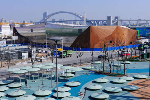 世博展館進入最后裝飾布展階段