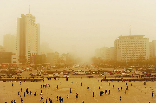 太原迎來沙塵天氣