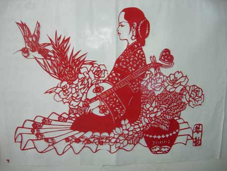 剪紙剪出一片藍(lán)天