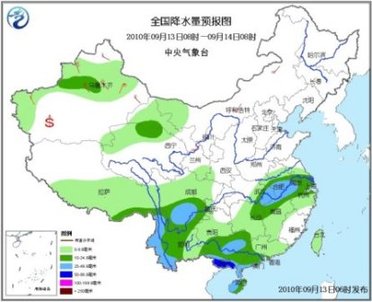 新疆甘肅將現(xiàn)大風(fēng)降溫天氣 華南南部有強降水