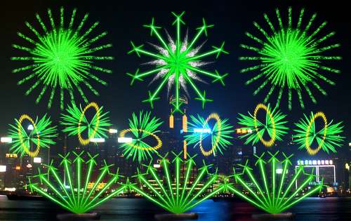 慶祝國(guó)慶61周年 香港維港逾二萬(wàn)枚煙花綻放