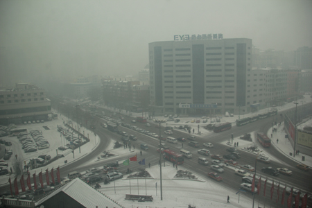 長(zhǎng)春迎來2012年第一場(chǎng)大雪