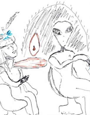 “被綁者”曝與外星人接觸 畫出怪異長相