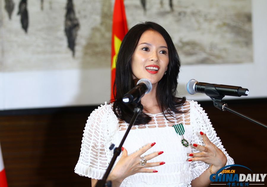 章子怡、劉燁獲頒法國(guó)藝術(shù)與文學(xué)騎士勛章