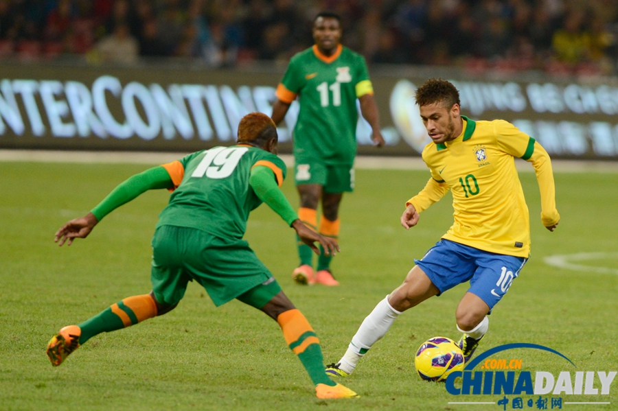 國際足球友誼賽：巴西2-0勝贊比亞
