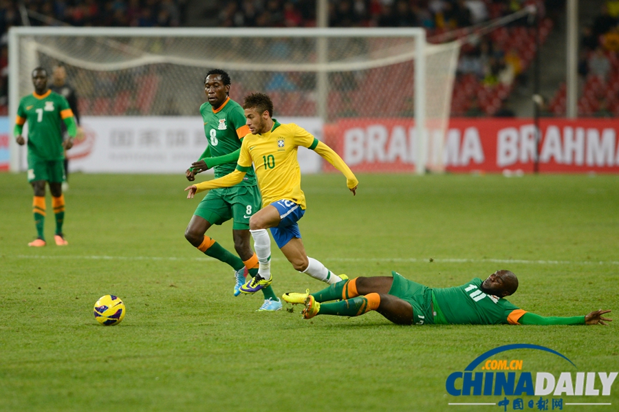 國際足球友誼賽：巴西2-0勝贊比亞