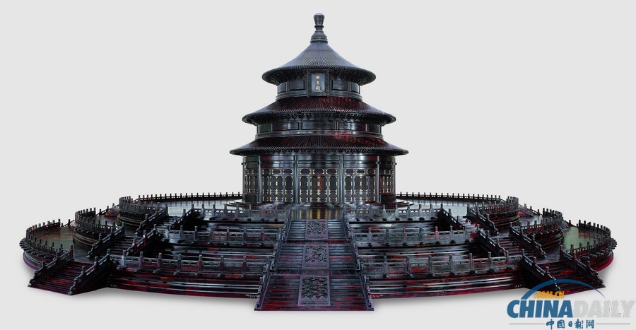 紫檀制天壇、安定門模型展在國(guó)家博物館隆重開幕