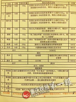 茶8800 酒17800 8道菜24280 火鍋年夜飯報(bào)價(jià)5萬(wàn)元太任性