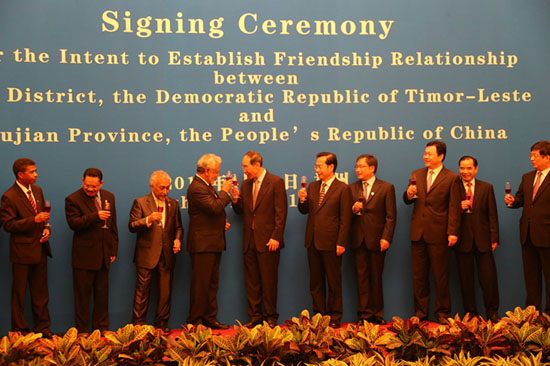 尤權(quán):結(jié)合優(yōu)勢 推動?xùn)|帝汶與福建產(chǎn)業(yè)合作發(fā)展