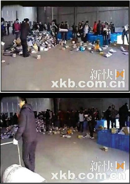 金橋申通快遞暴力分揀被罰六萬停業(yè)一個月