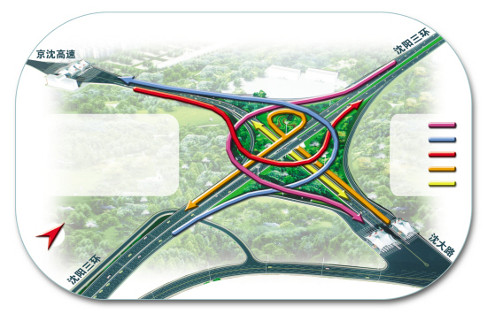 沈陽三環(huán)北李官樞紐互通立交6月15日前啟用