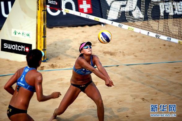 國際排聯(lián)沙灘排球世界巡回賽上海站薛晨/張希奪冠