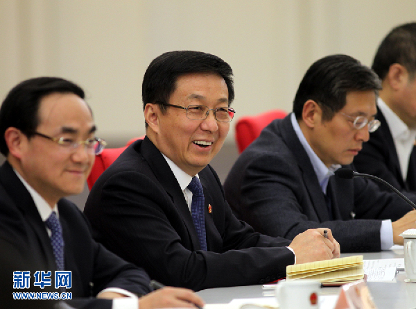 韓正參加上海市人代會(huì)浦東新區(qū)代表團(tuán)審議