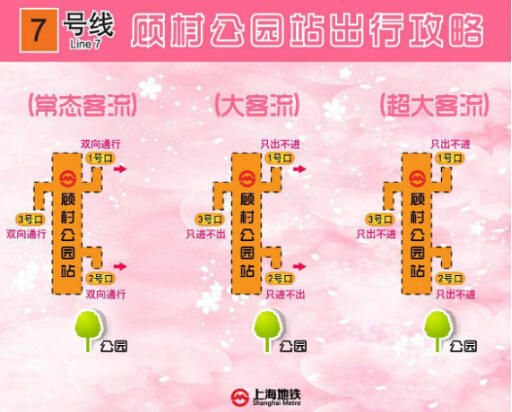 櫻花節(jié)帶動(dòng)7號線客流 顧村公園站將視情況限流