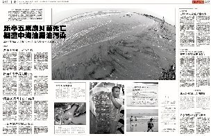 蓬萊溢油事故調(diào)查組:將組織受損漁民索賠(圖)