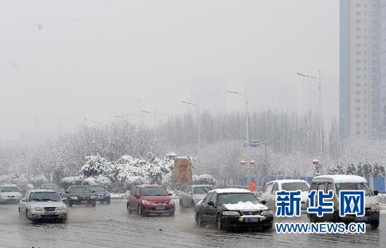 強(qiáng)降雪導(dǎo)致遼寧境內(nèi)大部分高速公路封閉（圖）