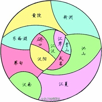 武漢大學(xué)大四學(xué)生 繪制圓圈版武漢地圖走紅網(wǎng)絡(luò)