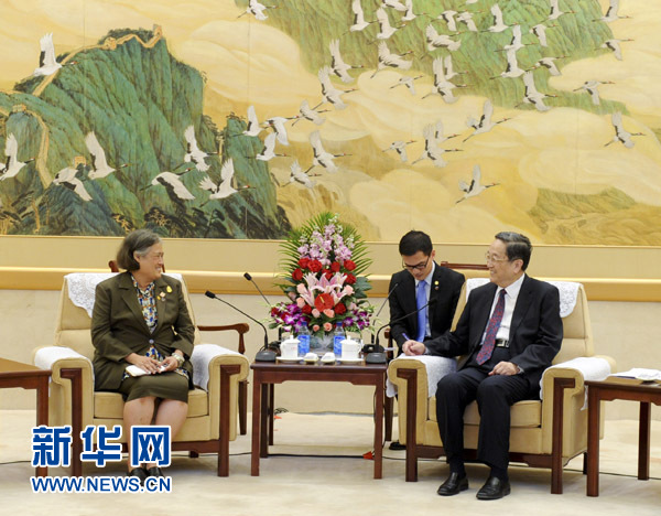 俞正聲會見泰國公主詩琳通