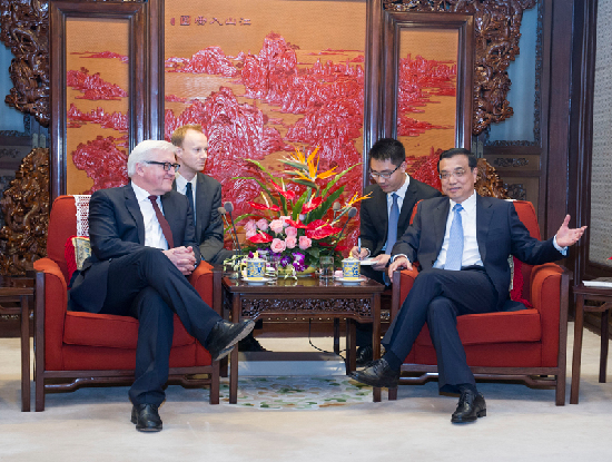 李克強在中南海紫光閣會見德國外長施泰因邁爾