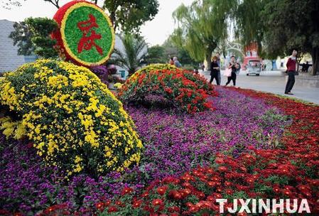 天津布置花卉迎國(guó)慶