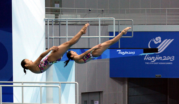 東亞運(yùn)動(dòng)會(huì)跳水比賽結(jié)束 女子雙人三米板中國(guó)再攬一金