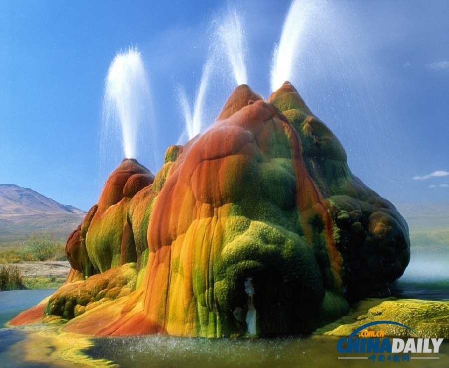 人間仙境：美國(guó)內(nèi)華達(dá)沙漠絕美間歇泉（高清組圖）