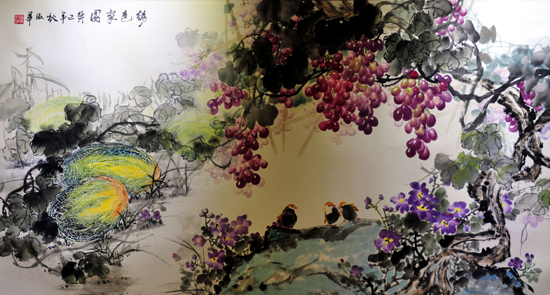 油城四名退休女工辦畫展