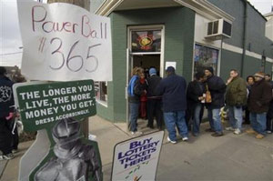 Record American jackpot: US$365 million