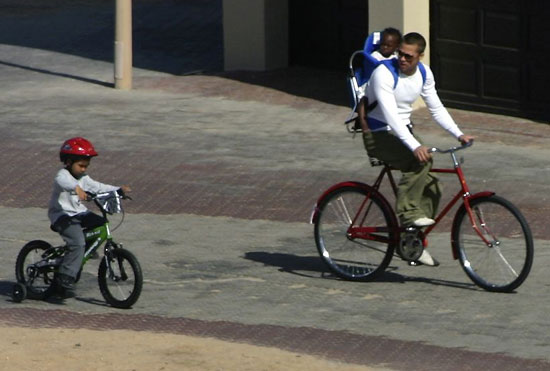 Pitt's biking adventure