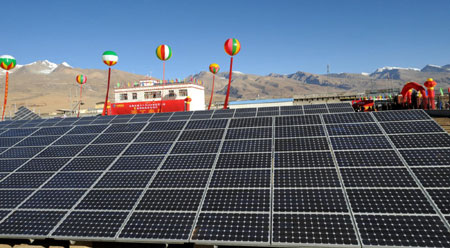 Tibet starts building its biggest solar power plant