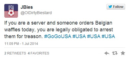 比利時對美國：華夫餅之“食詩戰(zhàn)役”